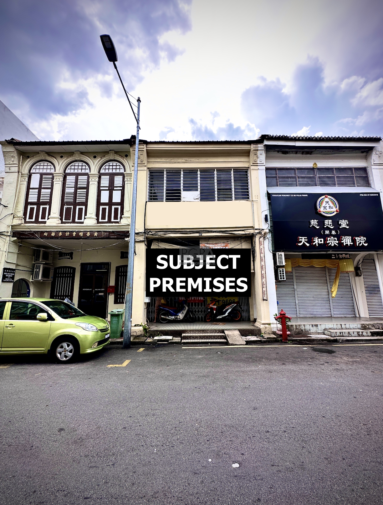 Heritage Shophouse on Church Street in George Town UNESCO World Heritage Site.